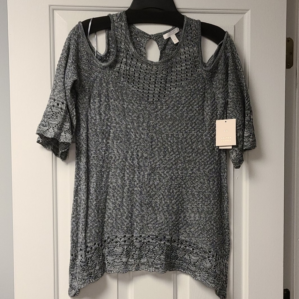 Cold shoulder sweater